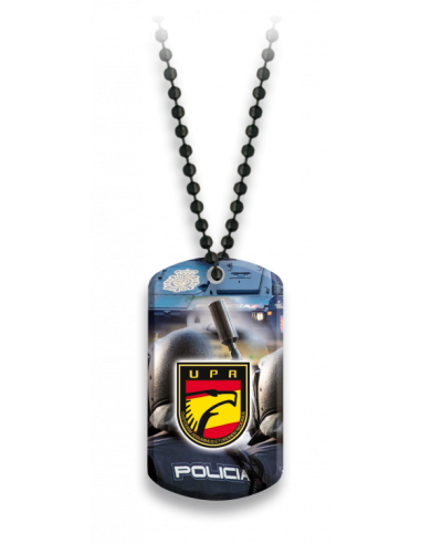 Placa con cadena de bolas  