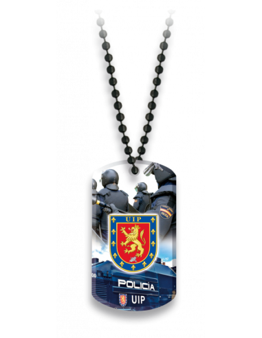 Placa con cadena de bolas  