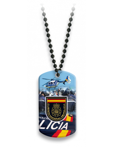 Placa con cadena de bolas  