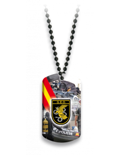 Placa con cadena de bolas  