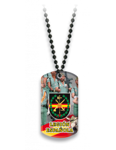 Placa con cadena de bolas  