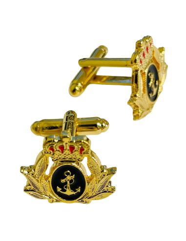 Gemelos de Camisa Metálico Escarapela Oficial de la Armada Española