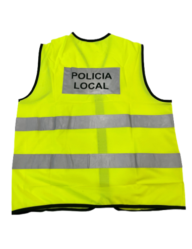 Chaleco Reflectante Amarillo Policia Local (Letra Negra)