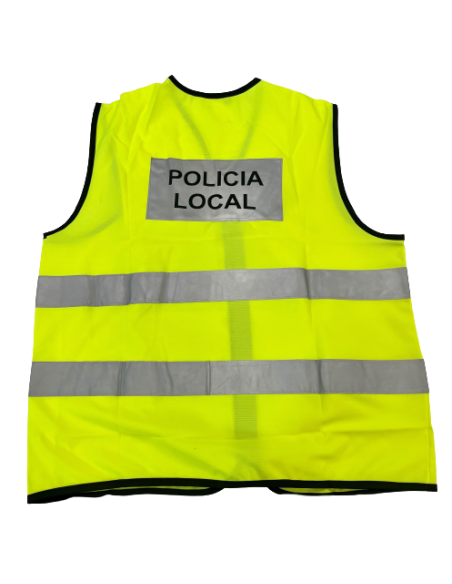 Chaleco Reflectante Amarillo Policia Local (Letra Negra)