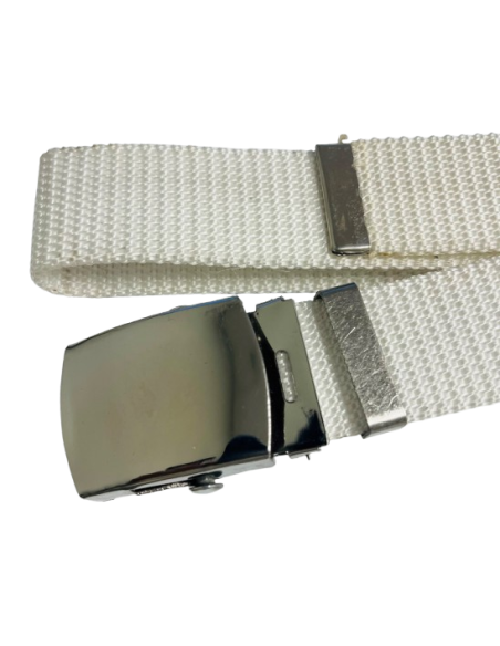 Cinturón de cajetilla lona blanco