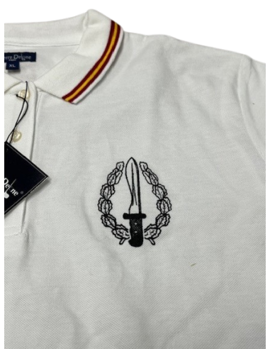 Polo Blanco manga corta Bandera España GOE
