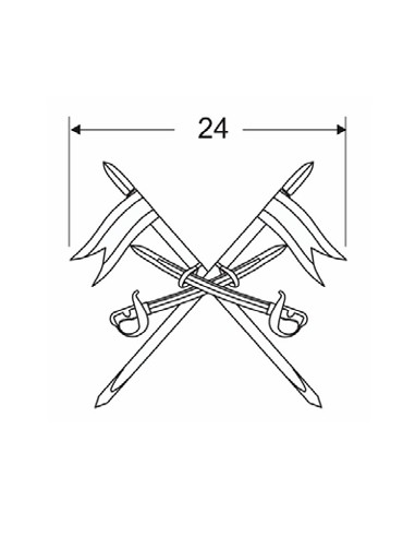 Emblema de Solapa Caballería (Par)