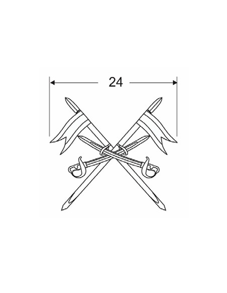 Emblema de Solapa Caballería (Par)