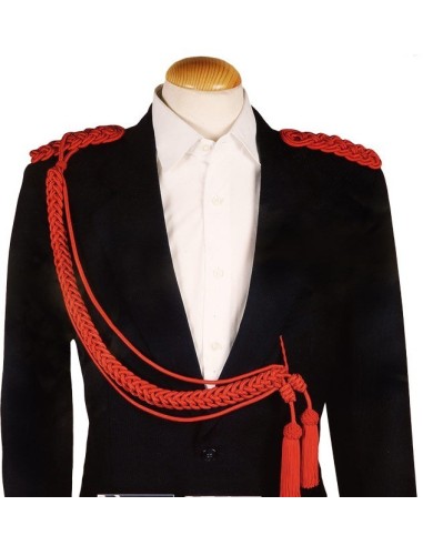 Cordones rayón rojos con borlas